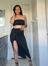 Load image into Gallery viewer, long black skirt set
