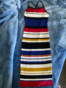 striped tube dress