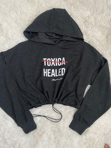 Toxica (crop top hoodies with drawstring)